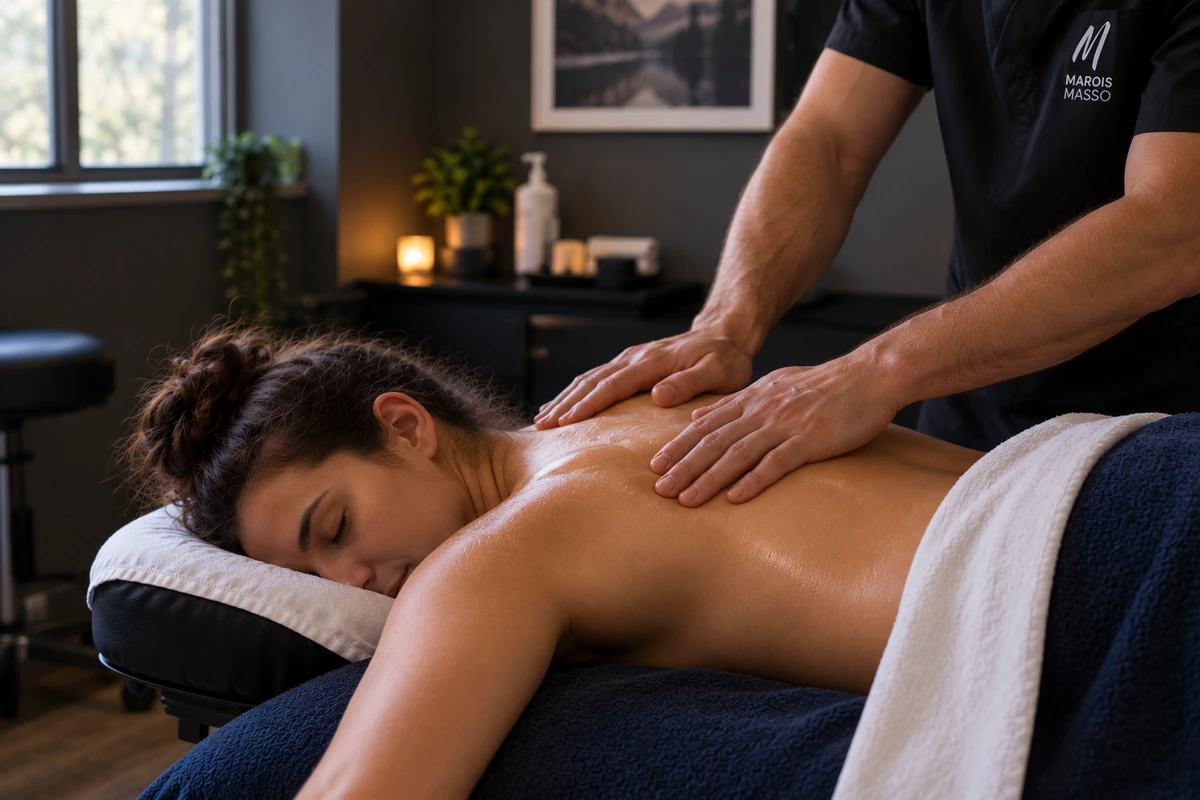 Massage thérapeutique personnalisé dans un environnement professionnel